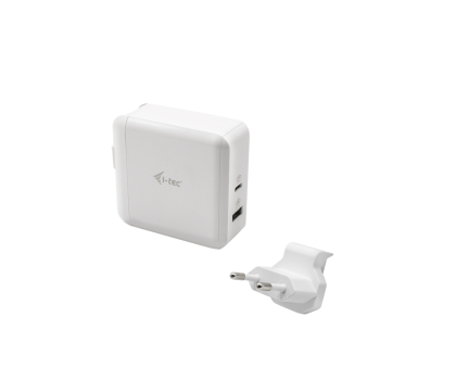Zasilacz do laptopów i-tec USB-C Travel Charger PD 60W + USB-A Quick Charge 3.0 3A 18W